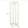 FURVOKIA Clothes Retail Heavy Duty Metal Garment Racks,Clothing Store Hanger Storage Shelves,Floor-Standing Display Rack (Gold Square Tube, 71" H)
