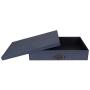 Bigso Sverker Canvas Fiberboard Legal/Art Storage Box, 3.3 x 17.1 x 12.2 in, Blue