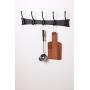 RTZEN Decorative Wrought Iron 5 Hooks Coat and Hat Rack | Wall Mount Entry Multi Hook Hanger | Black Clothes Holder | Handmade Décor