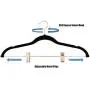 OnCloud-7 Black Velvet Hangers with Clips 20 Pack, Non Slip Pants and Skirt Hangers with Rose Gold Hooks OnCloud-7 Black Velvet Hangers with Clips 20 Pack, Non Slip Pants and Skirt Hangers with Rose Gold Hooks