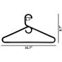 Neaties American Made Black Heavy Duty Plastic Hangers, Plastic Clothes Hangers Ideal for Everyday Use, Clothing Standard Hangers, 18pk