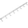 Woyisisi Clothes Hanger Wall Mounted 8 Hooks Hat Keychain Laundry Rack Hanger Storage Shelf Home(White)