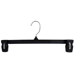 Hanger Central Heavy-Duty Black Plastic Closet Department Store Pants Hangers, 14 Inch, 25 Pack