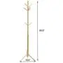 Coat Rack, pollyhb Wooden Free-standing Coat Rack for Hats Scarves Clothes and Handbags, Tree Shape Hangers Rack with 9 Hook-painted