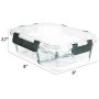 [5 Packs]Glass Meal Prep Containers 3 Compartment with Lids, Glass Lunch Containers,Food Prep Lunch Box,Bento Box,BPA-Free, Microwave, Oven, Freezer, Dishwasher Safe (36 oz)