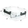 [5 Packs]Glass Meal Prep Containers 3 Compartment with Lids, Glass Lunch Containers,Food Prep Lunch Box,Bento Box,BPA-Free, Microwave, Oven, Freezer, Dishwasher Safe (36 oz)