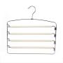 HJYPYJ Magic Hanger,Multifunction Magical Hangers,Stainless Steel + Sponge Trouser Hangers,Space-Saving Organizer Hangers, Not Easily Deformed/Beige / 1 pcs