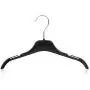 HANGERWORLD 20 Black 13inch Plastic Kids All Purpose Coat Clothes Garment Top Hangers with Metal Hook