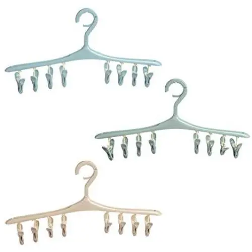 Saim Drip Clip Hanger 8 Clip Strong Plastic Clothes Drying Rack Space Saver Straight Hanger for Cloth Diaper Small Items Socks Underwear Hanging Air Dry Random Color 3Pcs Saim Drip Clip Hanger 8 Clip Strong Plastic Clothes Drying Rack Space Saver Straight Hanger for Cloth Diaper Small Items Socks Underwear Hanging Air Dry Random Color 3Pcs