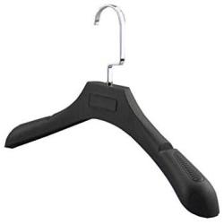 Yuqianjin Black Matte Plastic Hanger - Suit Clothes Hangers/Shirt Hangers, Clothes Hanger Hook 20-Pack