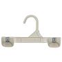 Mainetti 1004 White All Plastic Hangers with Sturdy Plastic Non-Slip Clips, Great for Pants/Skirts/Slacks/Bottoms, 8 Inch (Pack of 10)