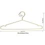 Nature Smile 45CM Mens Heavy Duty Metal Hangers, Space Saving Wire Hangers, Metal Clothes Hangers, Coat Hanger, Standard Suit Hangers Ideal for Everyday Use, 10 Pack, Gold