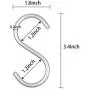 S Shaped Hooks Heavy Duty for Hanging Plants Outdoors,Pots and Pans,Clothes,5mm Thickness Aluminum Hooks Pack of 15