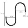 11 Pack Heavy Duty S Hooks Black Steel S Shaped Hooks for Hanging Pans Pots Plants Bags Towels Kitchen Hooks Hanger, Large 3.5 inch