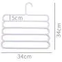 5 Layers Hangers Multifunctional Clothes Hangers Pants Storage Hangers Cloth Rack Multilayer Storage Cloth Hanger 5pcs Random Color