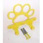 Dog Leash Hook Hanger. Dog Paw. Bright Yellow Color. Made in USA. Solid Steel. Screws Included.