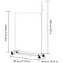 Roloiki Coat Rack Clothes Tree Coatrack Hat Hanger Hallstand Clothes Hat Tree Rack Free Standing Simple Fashion Hat and Coat Stand with Hooks Shoe Holder Removable Rotating Wheel for Bathroom