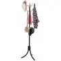Shotbow Three-Legged Clothes Rack, Industrial Free Standing Coat Hook Rack Hanger for Hanging Clothing Hats Bags, Entryway Coat Rack for Bedroom Living Room Hallway Entryway Office -Black (Black)