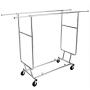 Lucidz Rack Hanger Organizer Clothes Double Garment Rack Heavy Duty Grade Collapsible Clothing Rolling Indoor