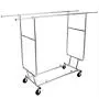 Lucidz Rack Hanger Organizer Clothes Double Garment Rack Heavy Duty Grade Collapsible Clothing Rolling Indoor