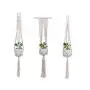 Flosky 3pcs Handmade Macrame Plant Hanger Hanging Basket Pot Holder Indoor Outdoor Rope Flosky 3pcs Handmade Macrame Plant Hanger Hanging Basket Pot Holder Indoor Outdoor Rope