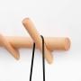 YOYAI Wood Coat Rack Wall Mounted Wall Rack with Hooks Hat Rack Towel Hanger Wood Wall Hooks Hanger with Pegs Entryway Bedroom Bathroom（Beech Wood,5 Hooks）