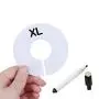 50 Pack Clothing Rack Size Dividers Round Hangers Dividers,Size Series XXS to XXXL and Blank with Marker Pen(Can Eliminate Traces)
