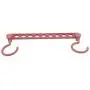 WEIHEEE Multi-Function Folding Hanger a Space Saving Hanger Clothes Home Bedroom Storage Shelf,(Dark) red