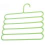 5pcs Random Color 5 Layers Multifunctional Clothes Hangers Pants, Trousers Storage Hangers, Cloth Rack Multilayer Storage Cloth Hanger