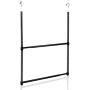 Oceanstar 2-Tier Portable Adjustable Closet Hanger Rod, Black Oceanstar 2-Tier Portable Adjustable Closet Hanger Rod, Black