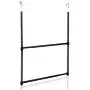 Oceanstar 2-Tier Portable Adjustable Closet Hanger Rod, Black