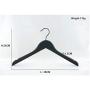 10 Pieces Luxury Black Wooden Hanger for Clothes Blouse Shirts Decoration, 38 cm Length