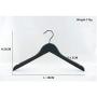 10 Pieces Luxury Black Wooden Hanger for Clothes Blouse Shirts Decoration, 38 cm Length