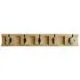 NIKKY HOME Coat Rack Hanger Wall Mounted Movable Dual Hooks 5 Hooks, Natural Color