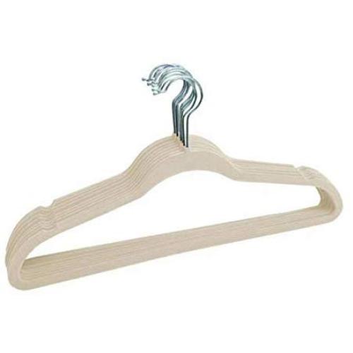 10PC Random Color Non-Slip Velvet Hangers - Suit Hanger Ultra Thin Space Saving 360 Degree Swivel Hook Strong and Durable Clothes Hanger Decoration