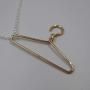 14k Gold Hanger Necklace- Wire Hanger Pendant