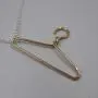 14k Gold Hanger Necklace- Wire Hanger Pendant 14k Gold Hanger Necklace- Wire Hanger Pendant