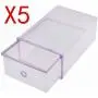 5 Pcs Clear Plastic Shoe Storage Boxes, Foldable Shoe Containers Double Plastic Purple DIY Shoe Drawers Home Storage