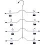 5pcs Stainless Steel Multifunctional Clothes Hangers Pants Storage Hangers Cloth Rack Multilayer Storage Cloth Hanger