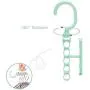 Rotatable Plastic 5 Circle Multilayer Windproof Clothes Hanger Organizer Fixed Holder Storage Racks Buckle Hanger Anti-Slip Home 10pcs Random Color