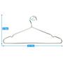 Gabbay 50 Pack Clothes Hangers Stainless Steel Strong Metal Wire Hangers Clothes Hangers 16.5 Inch