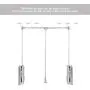 EBTOOLS Garment Rack Lift/Pull Down Hanger Adjustable Width Closet Storage Organizer Wardrobe Hanger Clothes Hanging Rail Soft Return Space Saving(#1-450-600mm)