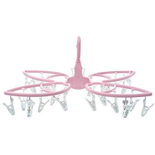 2pcs Portable 24 Clips Clothes Drying Rack Multi-Purpose Hanger Folding Magic Clothes Hanger Buckle Anti-Slip Socks Drying Rack
