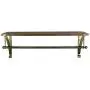 MyGift Wood & Antique Bronze-Tone Metal Wall Mounted Floating Shelf with Garment Hanger Rod MyGift Wood & Antique Bronze-Tone Metal Wall Mounted Floating Shelf with Garment Hanger Rod