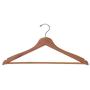 Household Essentials 26140 CedarFresh Red Cedar Wood Clothes Hangers with Fixed Bar and Swivel Hook - Set of 4