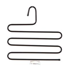 Clothes Pants Hangers Pants Hanger Multi-layer S-style Jeans Trouser Hanger Closet Organize Storage Stainless Steel Rack Space Saver For Tie Scarf Shock Jeans Towel Clothes（1 Pack ） for Pants Jeans Sc