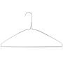 HANGERWORLD 10 Silver 16inch Wire Metal 13 Gauge Clothes Garment Coat Pants Bar Hangers