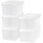 IRIS Split-Lid Letter Size File Box, 5 Pack, Large, Clear IRIS Split-Lid Letter Size File Box, 5 Pack, Large, Clear