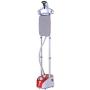 HOMCOM Fabric Garment Steamer for Clothes, Hanging Full Size, 2 Liter, 1350W, 11 Level Steam Adjustment - Red
