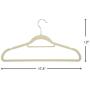 Finnhomy Heavy Duty 50 Pack Clothes Hangers with 10 Multiple Use Finger Clips, Durable Slim-Line Velvet Hangers Non-Slip Sturdy Clothing Hangers, Beige